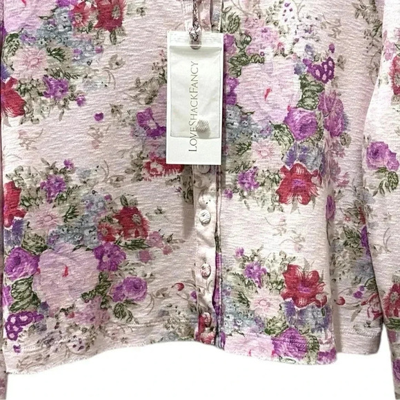 LOVESHACKFANCY jonah crop cardigan in shimmering springs-NWT sz Small - Picture 6 of 14